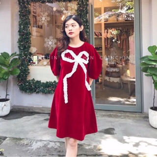 Đầm Bigsize Đỏ Tết Xinh Xắn