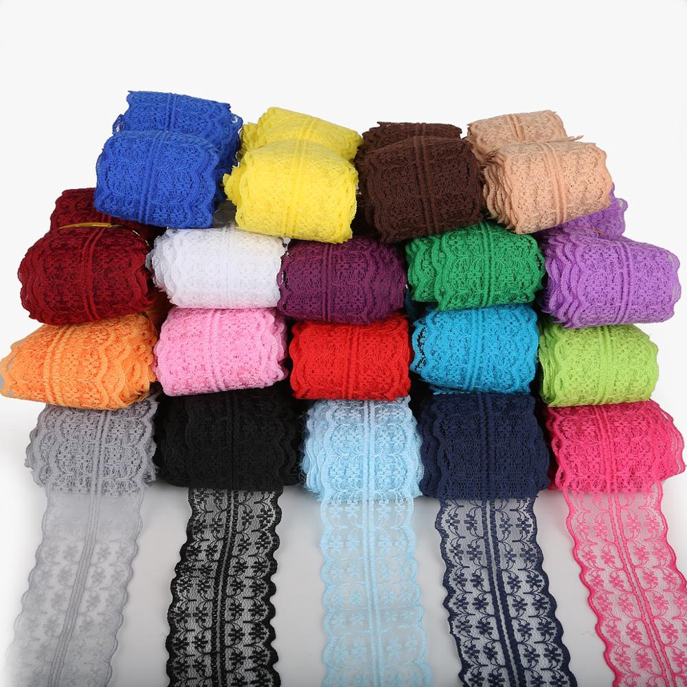 Cuộn vải ren chiều rộng 45mm không co giãn thích hợp để trang trí nhà dài 5 yard