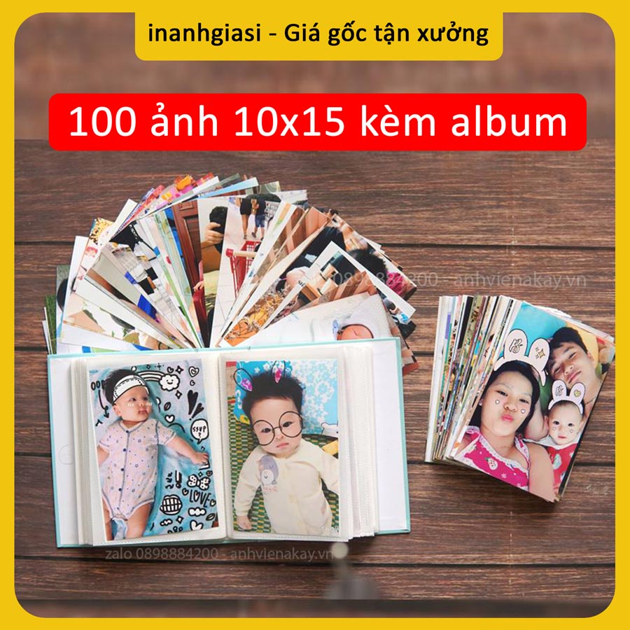 Album 100 ảnh 10x15 kèm In 100 ảnh