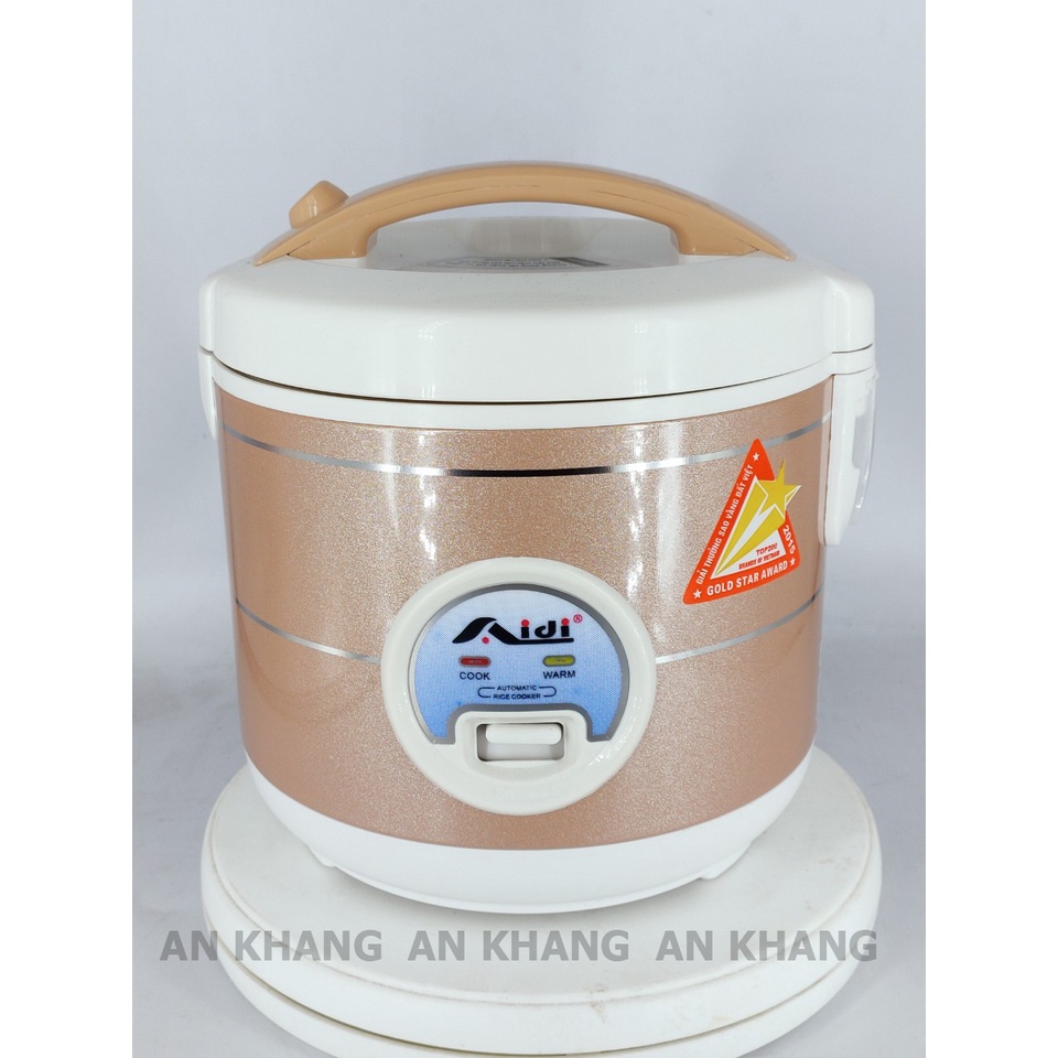 Nồi Cơm Điện Mini 1L 1 Lít Aidi 1-3 Người Ăn - Nắp Gài - Lòng Nồi Chống Dính - Hàng Chính Hãng (Bảo Hành 12 Tháng)