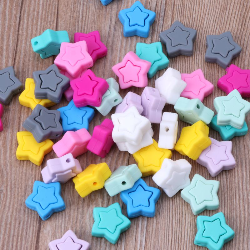 Đồ Chơi Ngậm Nướu Bằng Silicone Hình Ngôi Sao Năm Cánh Dành Cho Trẻ Em