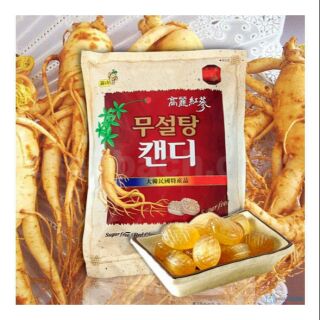 KẸO HỒNG SÂM KHÔNG ĐƯỜNG SUGAR FREE RED GINSENG CANDY - Hàn Quốc (Túi 500G)