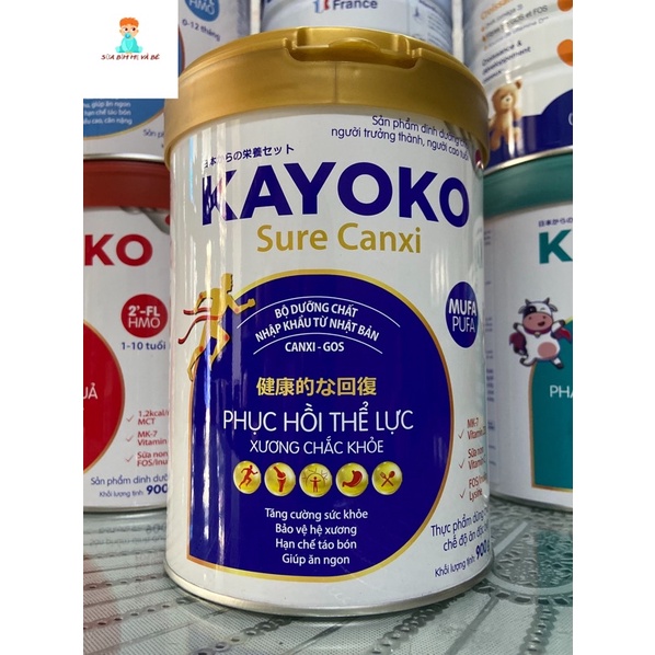 Sữa bột Kayoko Sure Canxi công nghệ Nhật 900g