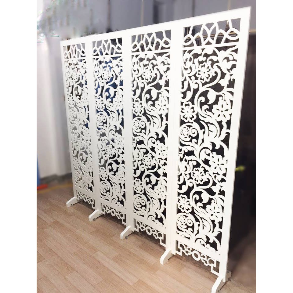Vách Ngăn Spa Hoa Chồi Châu Âu bằng Nhựa PVC cao cấp/ Giá bán 1 tấm đã bao gồm chân, chỉ bán từ 2 tấm.
