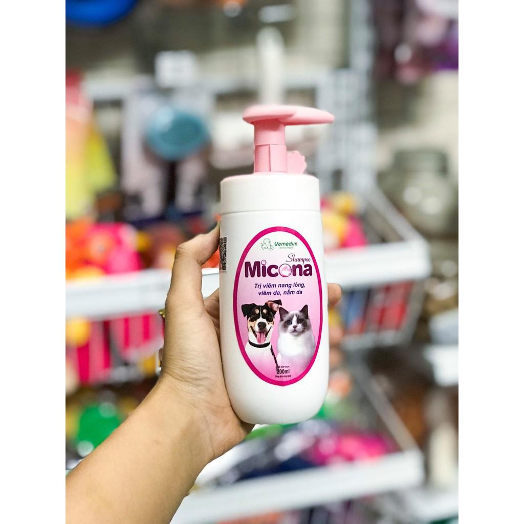 Vemedim Micona Shampoo - Sữa tắm phòng giảm nấm da, viêm da, viêm nang lông cho chó mèo