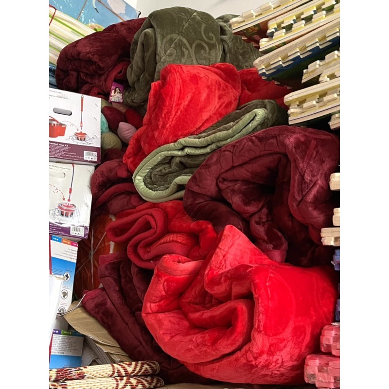 (HÀNG NHẬP KHẨU) CHĂN LÔNG CỪU ĐẠI HÀN 4.5KG, CHĂN LÔNG TUYẾT DÀY ( có túi đựng)