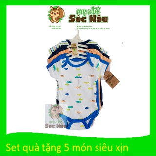 Set đồ sơ sinh 3-5 bộ body cho bé trai