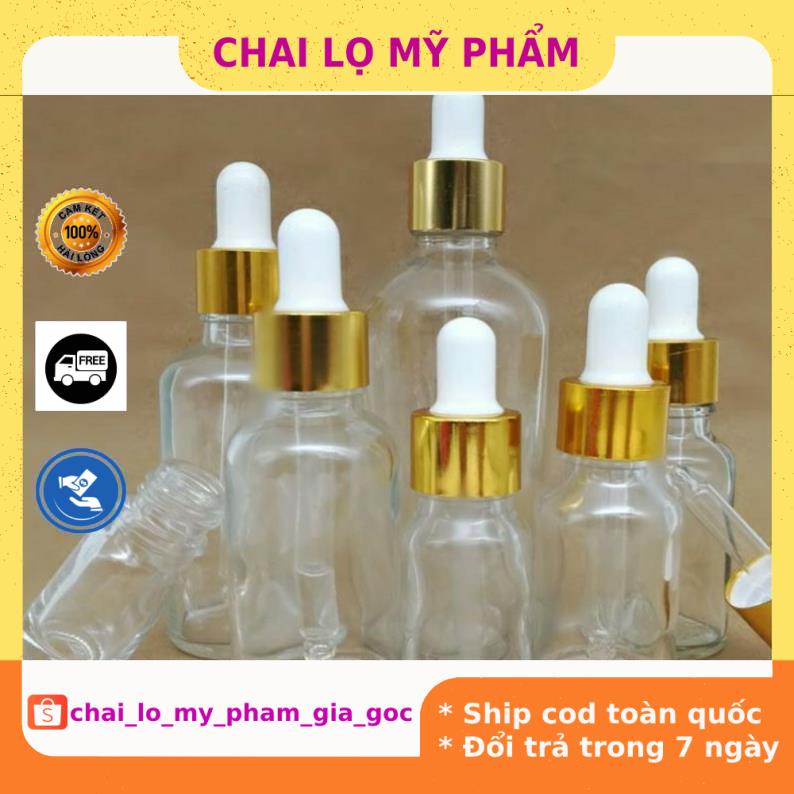 Lọ Chiết Serum ❤ GIÁ TỐT NHẤT ❤ [5ml,10ml] Lọ đựng tinh dầu bóp giọt khoen vàng , phụ kiện du lịch