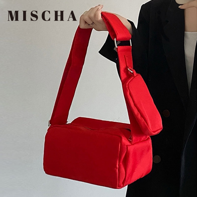 Mischa Túi Đeo Vai Bằng nylon Màu Trơn Thời Trang