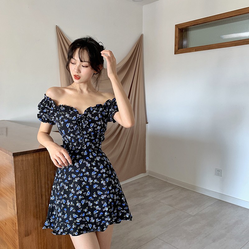 Đầm hoa trễ vai thanh lịch xinh xắn cho nữ
