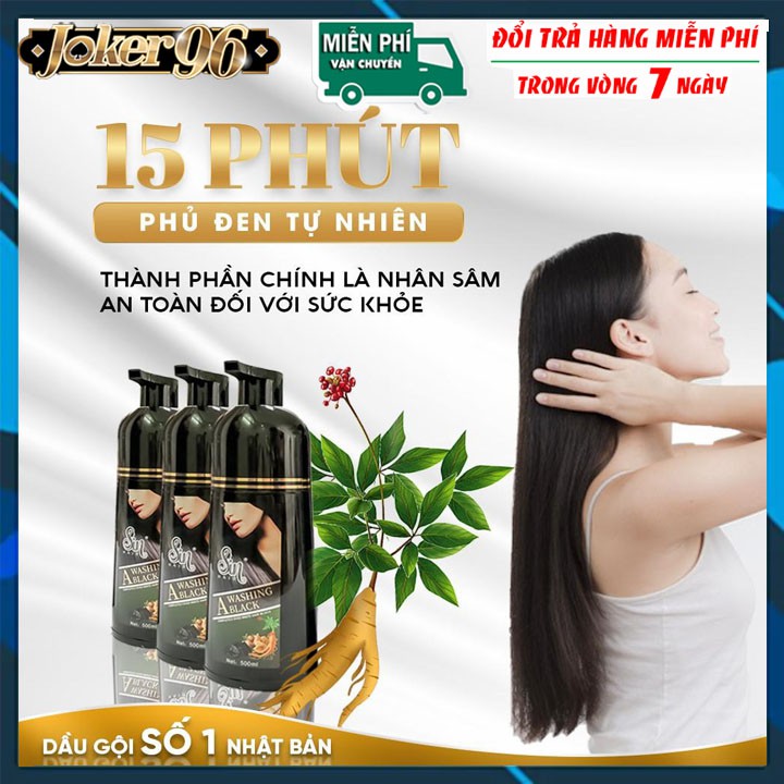 [Gội Là Đen] Dầu Gội Đen Tóc Nhân Sâm Sin Hair, Bóng Mượt Không Gây Hư Tổn Cho Tóc Và Da Đầu Cam Kết Chính Hãng