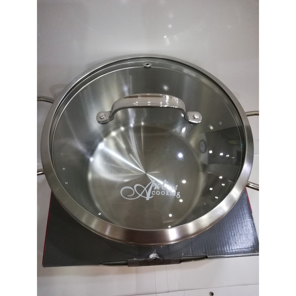 Nồi 3 Đáy Inox Zebra Thái Lan Nắp Kính Sử Dụng Bếp Từ 18cm 20cm 22cm 24cm