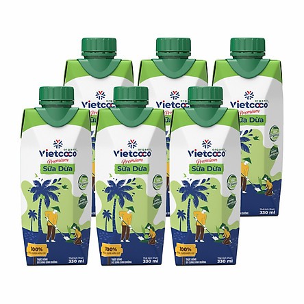 Sữa dừa Hữu Cơ Vietcoco hộp 330ml -  Organic Coconut Milk [ SDVO ] | BigBuy360 - bigbuy360.vn