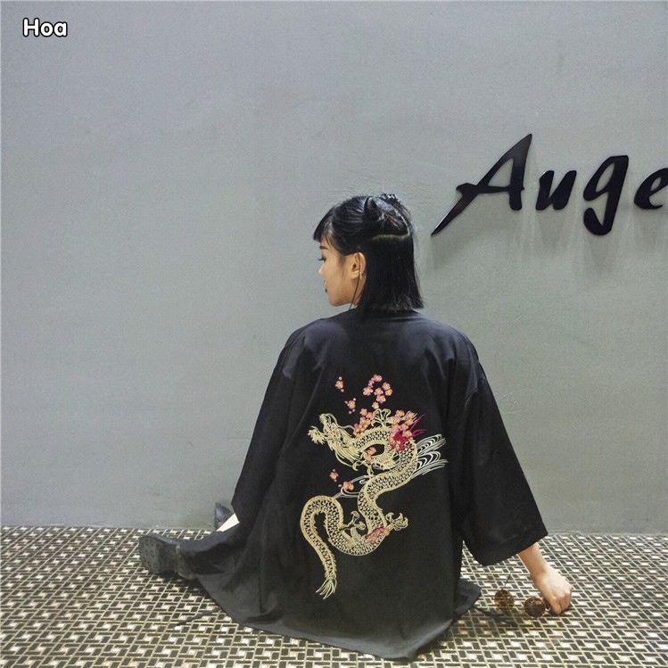 [Có Sẵn] Áo Kimono tattoo - đoản quái Kim Long