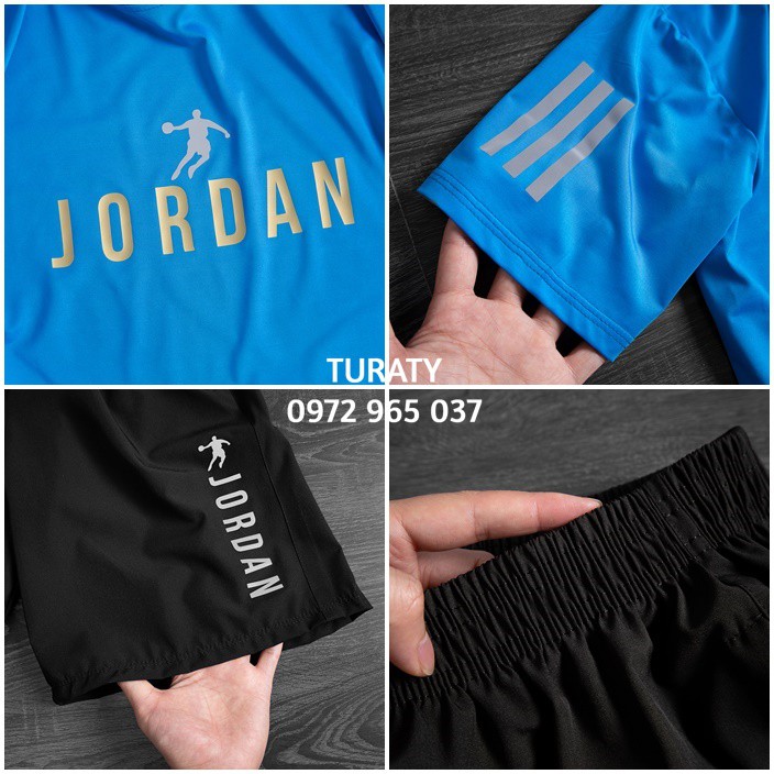 Bộ quần áo thể thao nam JORDAN TURATY bộ đồ ngắn đi chạy mùa hè tập GYM rất đẹp vải thun lạnh cao cấp bản mới nhất 2021