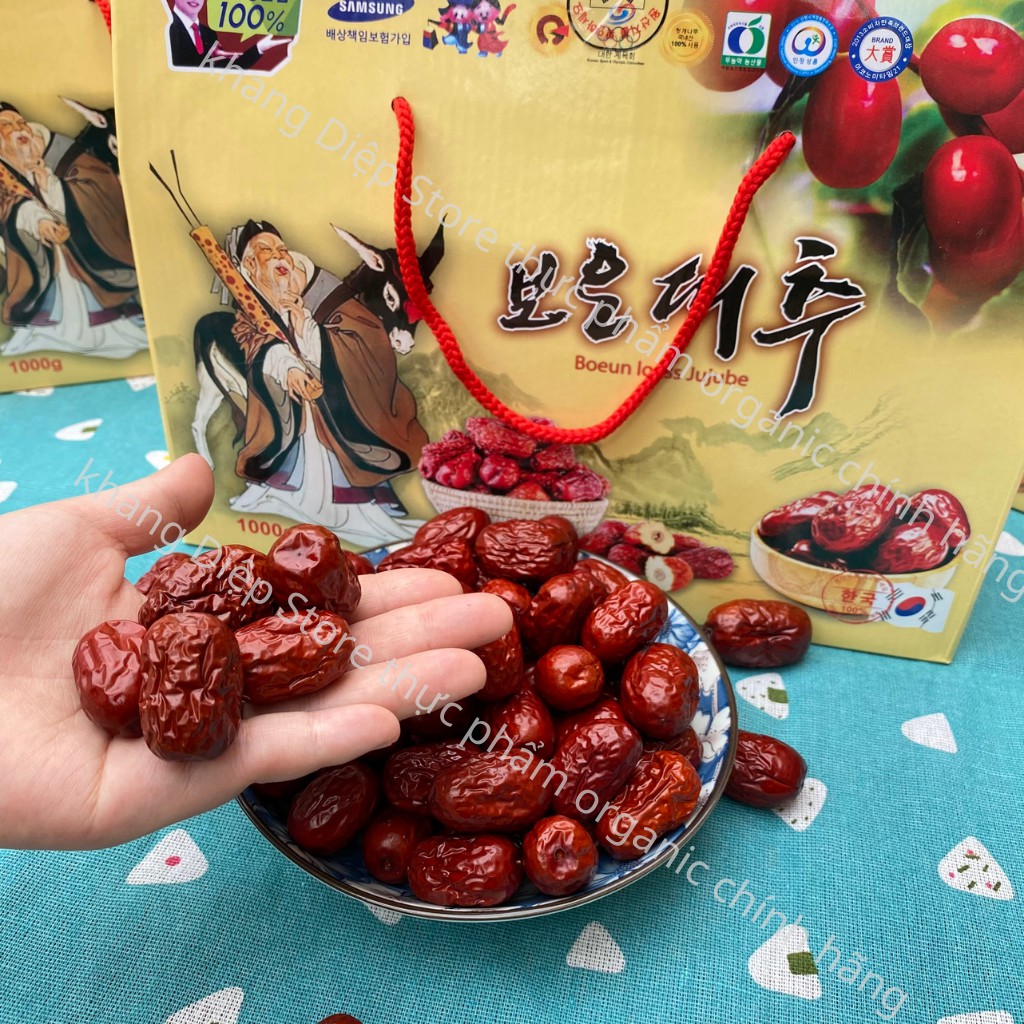 Táo đỏ hàn quốc Bouen jujube hộp 1kg