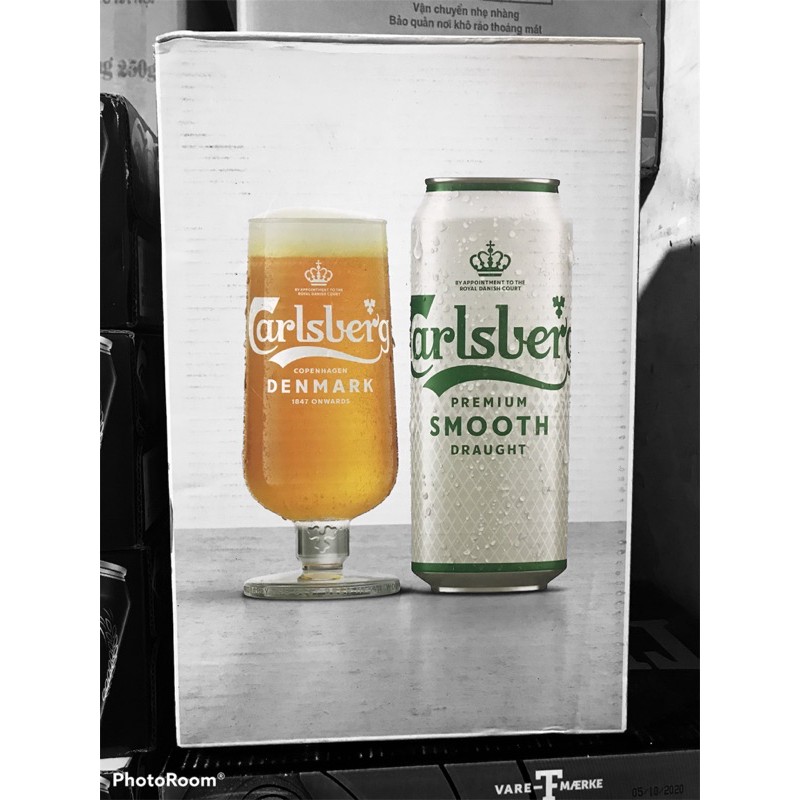 Bia Carlsberg Premium Smooth Draught lon - 1 thùng 24 lon 500ml