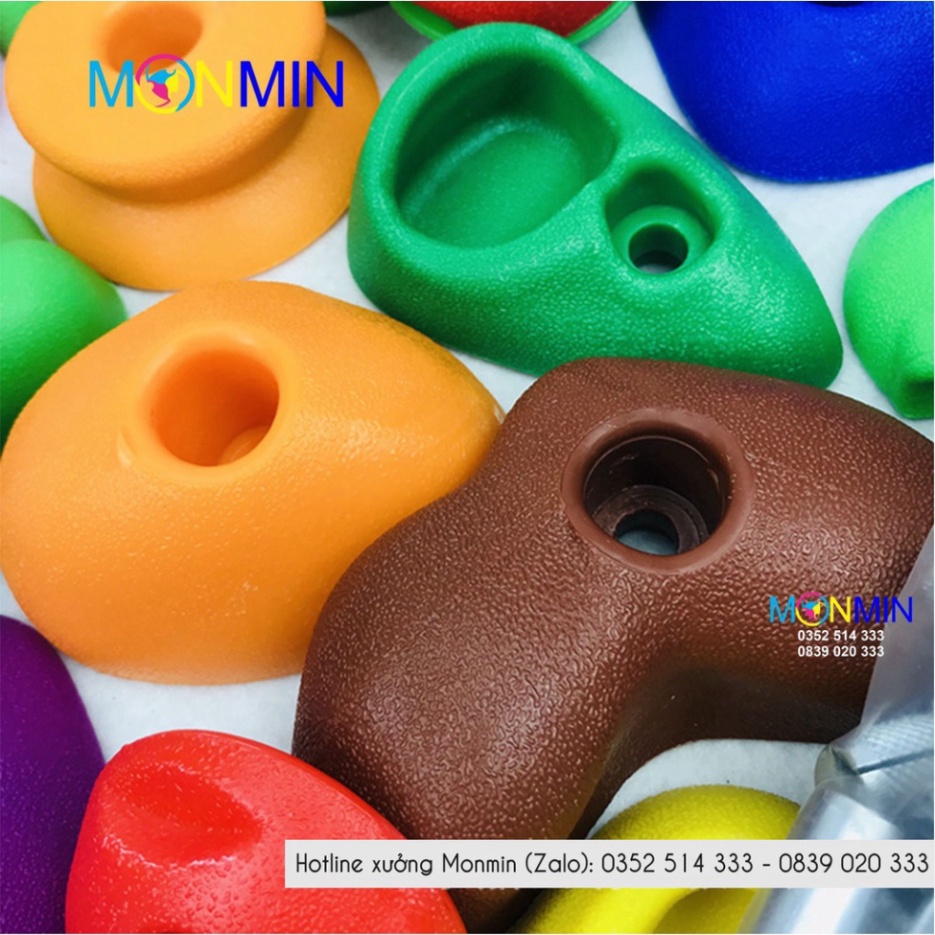 Mấu leo núi trẻ em 32 chi tiết Monmin gắn tường trong nhà, ngoài trời - Hàng cao cấp