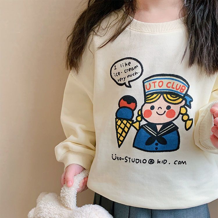 Hàng Mới Về Áo Sweater Cổ Tròn Phong Cách Nhật Bản Thời Trang Xuân Thu 2022 Cho Bé Gái