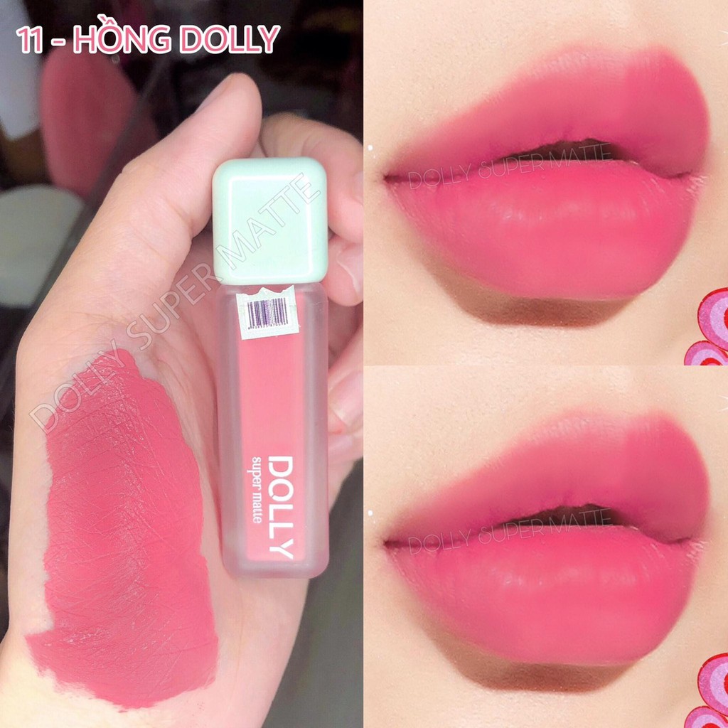 Son Lì Son Kem DOLLY MATTE Không Chì Cao Cấp Chính Hãng Màu