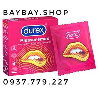 Hộp 3 chiếc Bao cao su gai Durex Pleasuremax