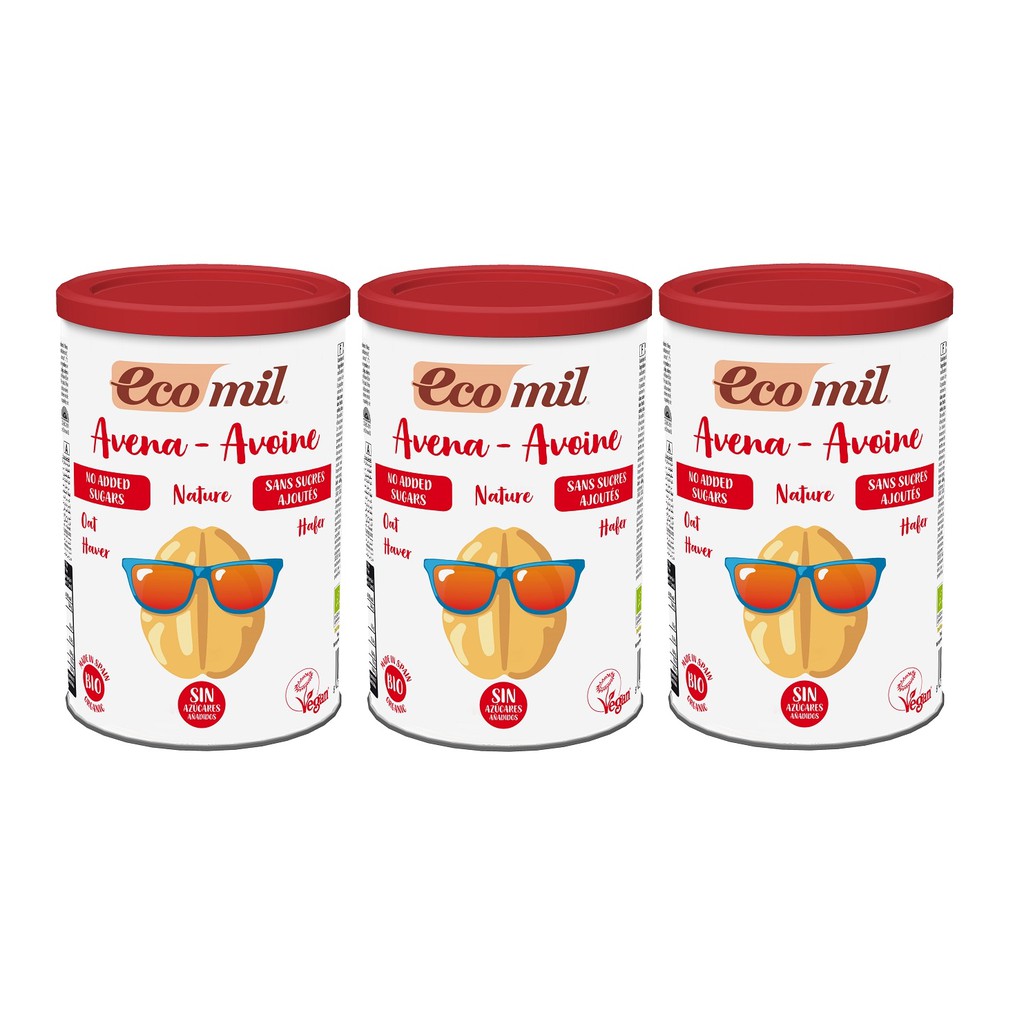 Bột Yến Mạch Không Thêm Đường Ecomil (400g) - Lốc 3 Hộp