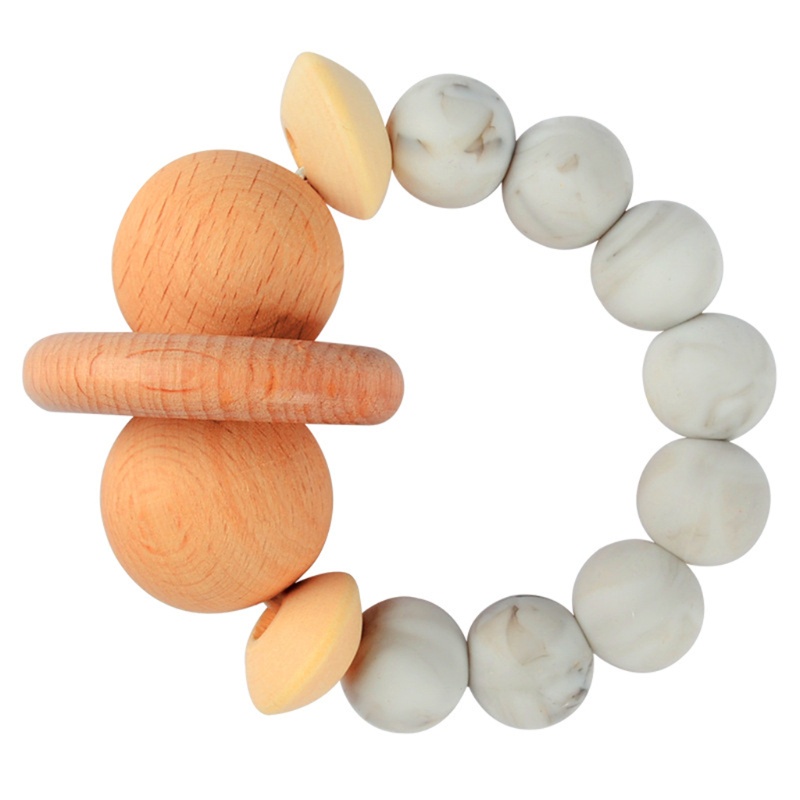 Vòng Đồ Chơi Xỏ Hạt Silicone 12 Màu Dành Cho Bé Mọc Răng