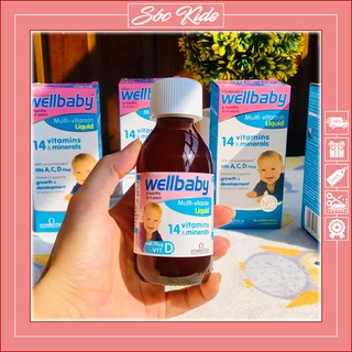 Vitamin Tổng Hợp WellBaby Multi Vitamin Liquid - CHUẨN ANH | MẪU MỚI | CHAI 150ML | SÓC KIDS