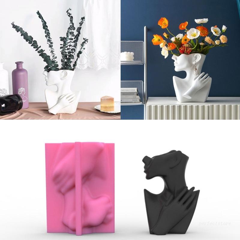 Khuôn Làm Chậu Hoa / Cây Mọng Nước Bằng Silicone Hình Người Hoàn Hảo
