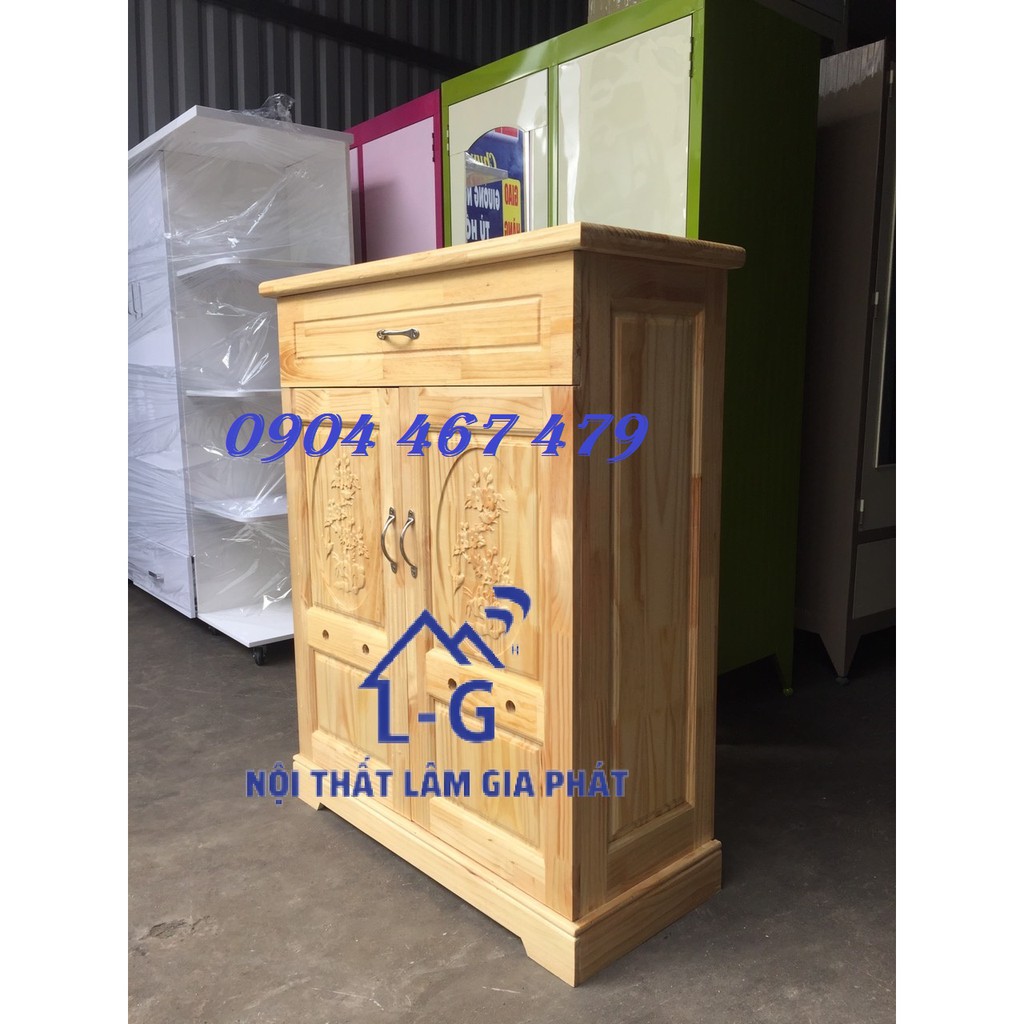 Tủ giày gỗ thông ngang 80 cm - giao hàng miễn ship HCM