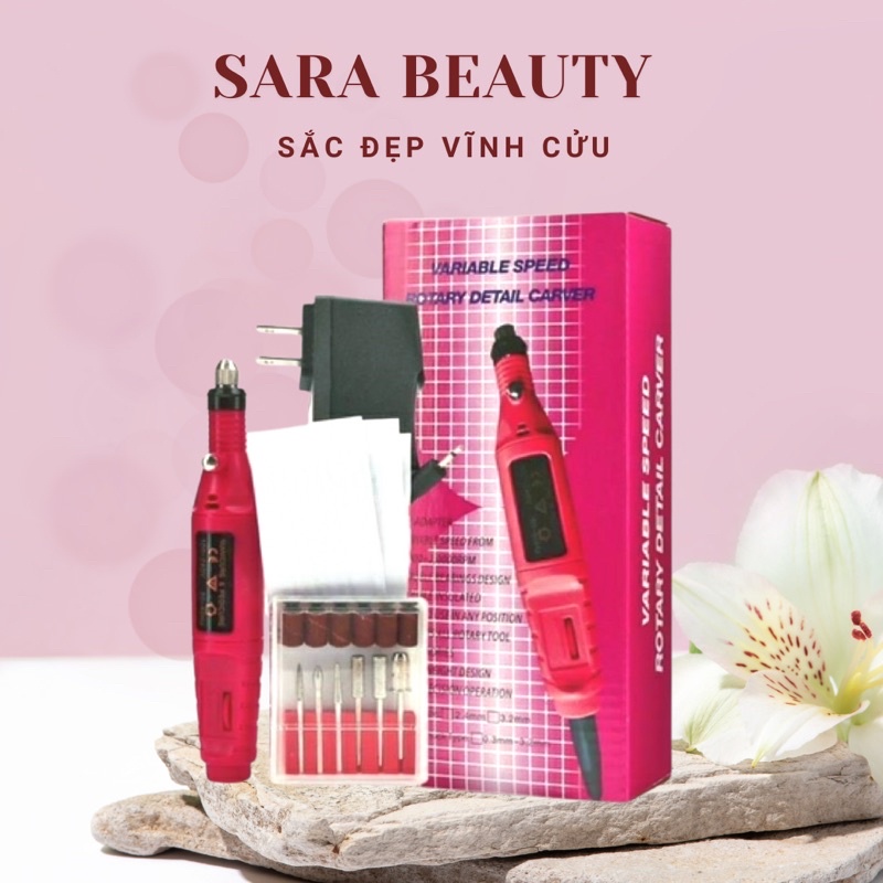 Máy mài móng MINI giũa đánh bóng móng tay móng chân kèm cũ sạc thích hợp làm móng nghệ thuật nail spa