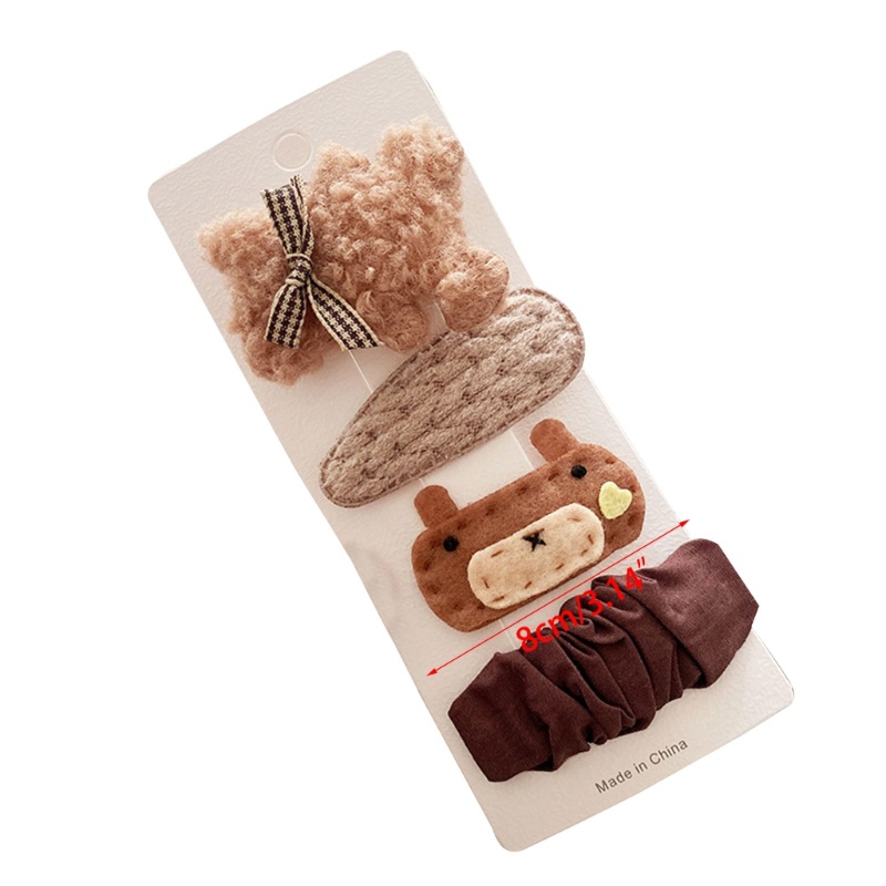 Bộ 4 Kẹp Tóc Nơ Xinh Xắn Dành Cho Bé Gái