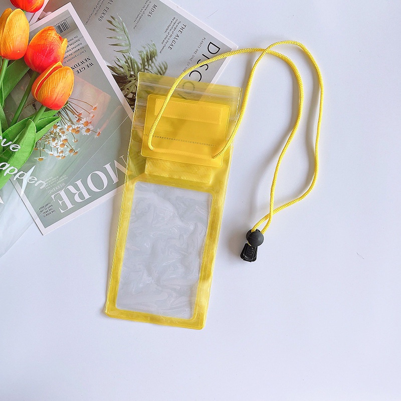 Túi Đựng Điện Thoại Bằng PVC Trong Suốt Chống Thấm Nước Có Thể Gấp Gọn Tiện Dụng Khi Đi Bơi