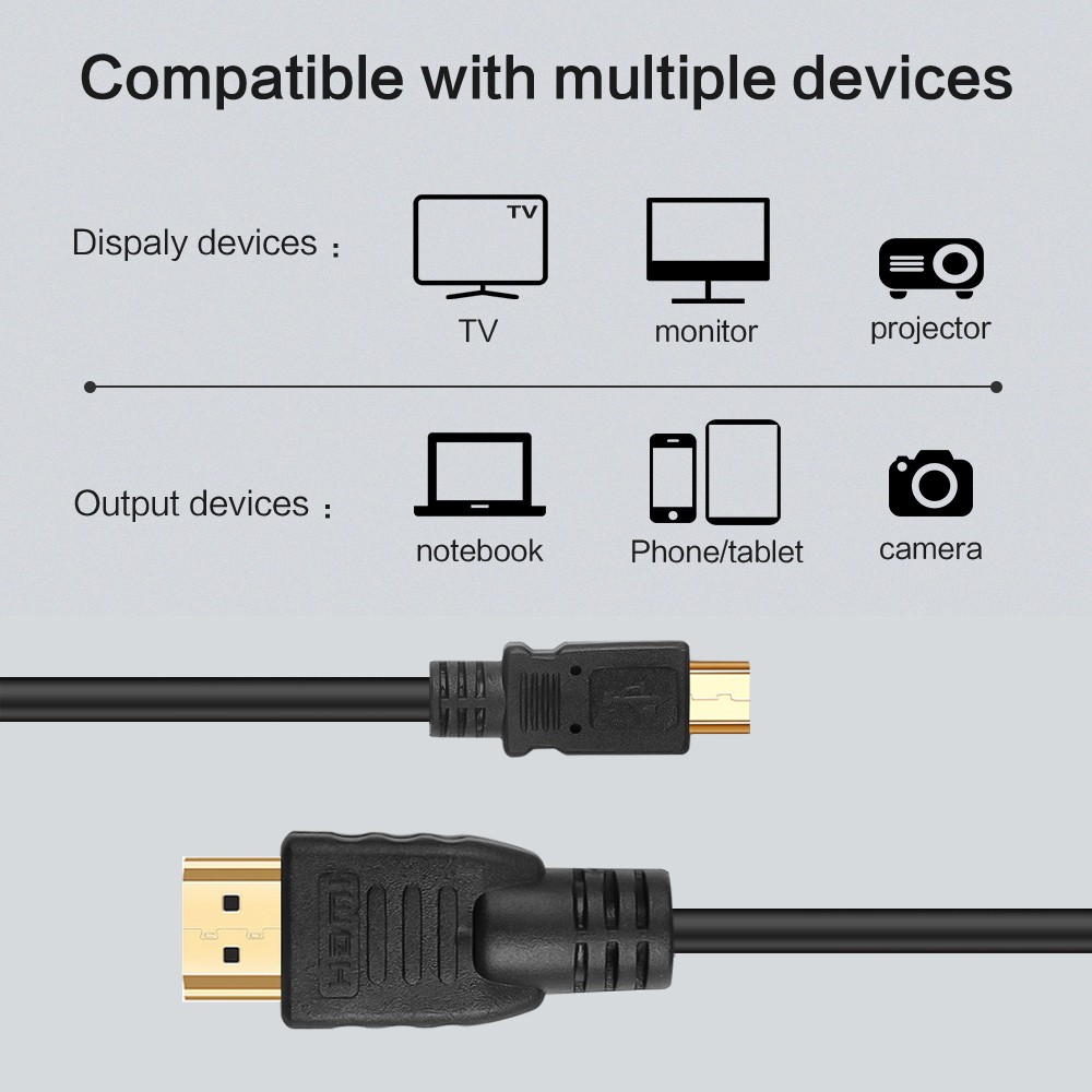 Cáp 1.5m chuyển đổi từ Micro USB sang HDMI 1080p