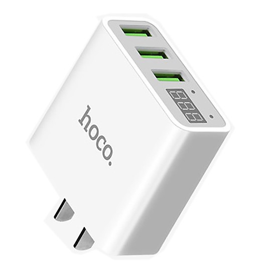 Củ sạc Hoco C15 3 USB - Cốc Sạc có Màn Hình LCD Giá Rẻ