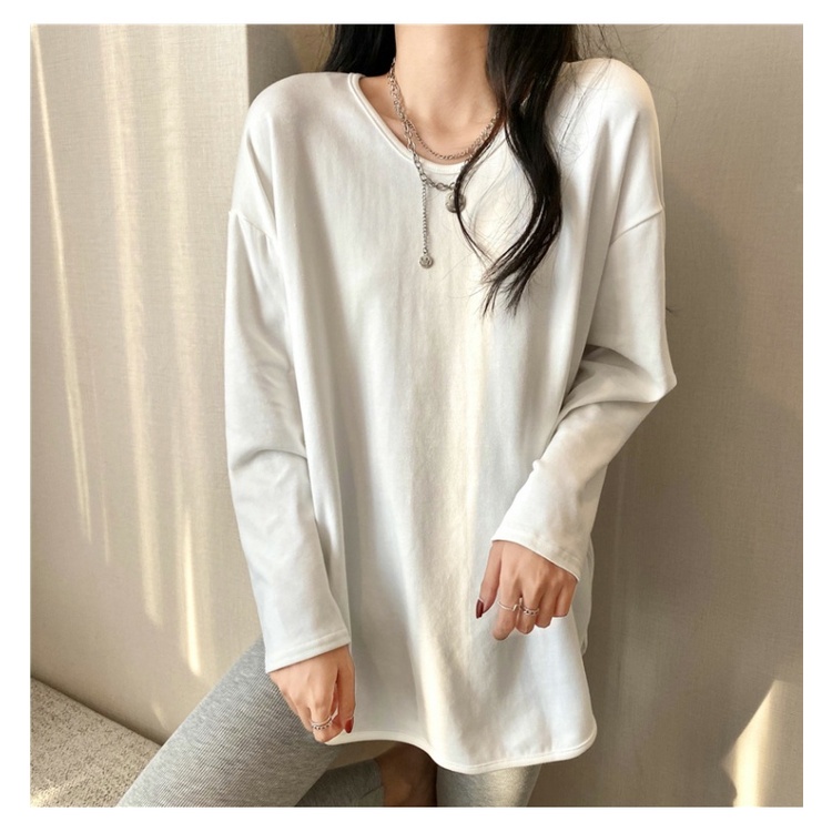 NRVP Áo Thun Nữ Dài Tay Dáng Rộng Thời Trang Hàn Quốc