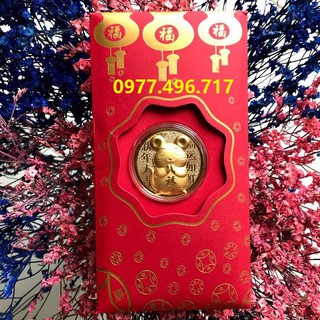 Bao lì xì mạ vàng hình con chuột may mắn, tài lộc – XDPV20202