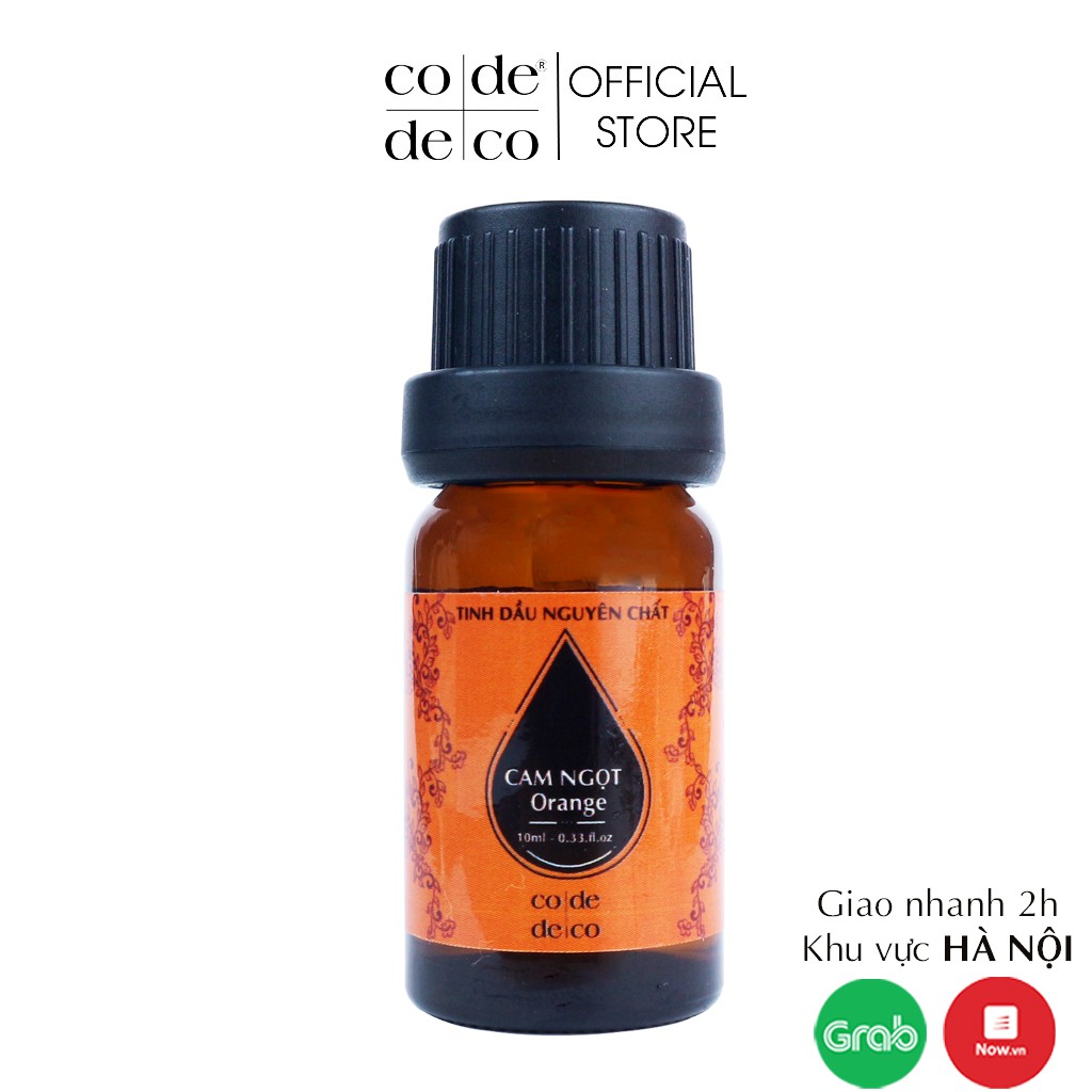 [Mã SKAMLTSM9 giảm 10% đơn 99K] Tinh Dầu Thiên Nhiên Cam Ngọt CODE DECO Xông Phòng, Khử Mùi, Thư Giãn Tinh Thần 10ml