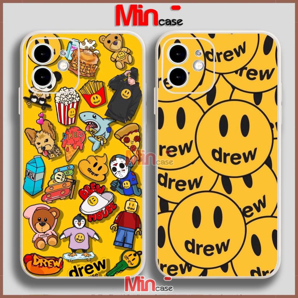 Ốp lưng iPhone Drew cạnh viền vuông silicon mềm dẻo cho iphone 6/6s/7/8/X/XS/XR/11/12/13 Pro Plus Max cute dễ thương đẹp