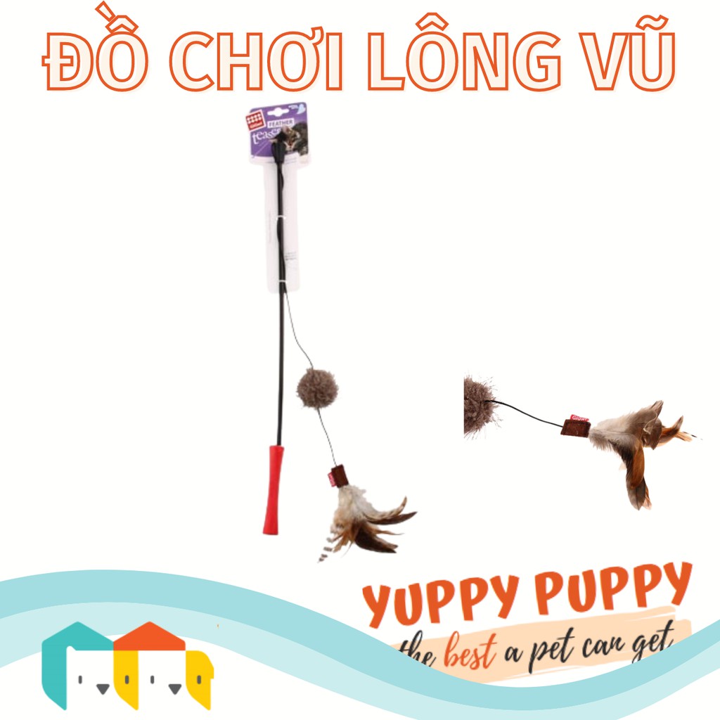 Gigwi Cần câu dài với lông vũ, quả cầu