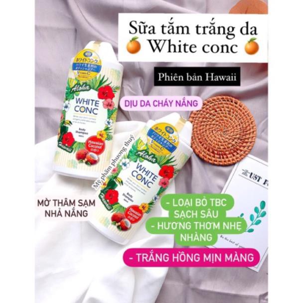 Sữa tắm dưỡng trắng da White ConC Nhật Bản giúp nuôi dưỡng da trắng hồng và rạng rỡ tự nhiên 360ml