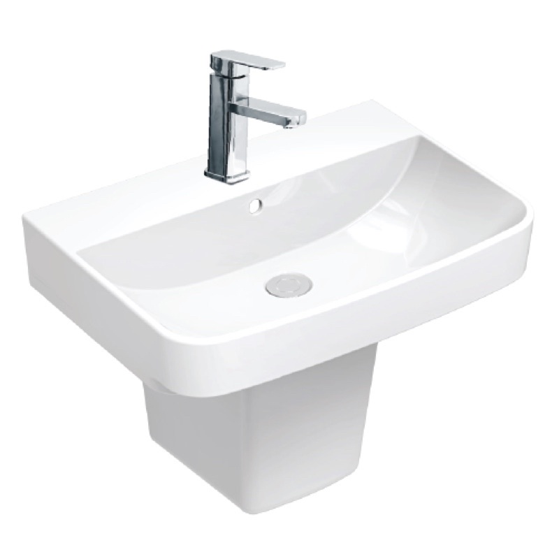 Chậu lavabo viglacera CD58 vuông kèm chân chậu - nhỏ gọn tinh tế