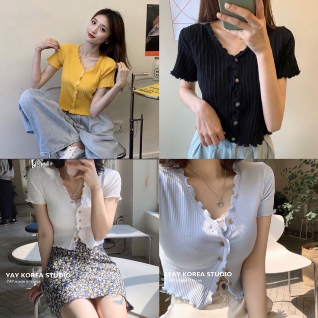 Áo cuốn biên nút