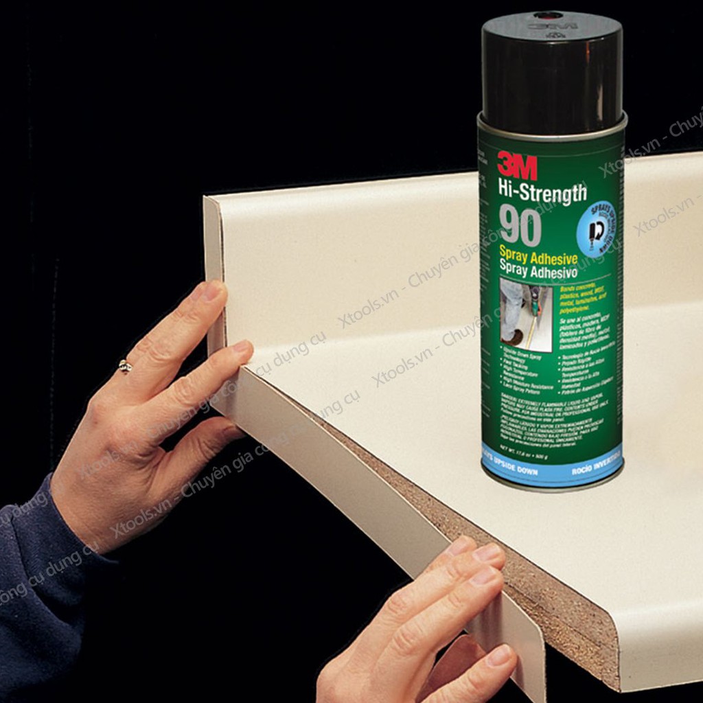 Keo dán đa năng siêu dính dạng xịt 3M Hi-Strength 90 560ml, keo xịt siêu nhiều dán tường giấy decal xốp mút siêu chắc
