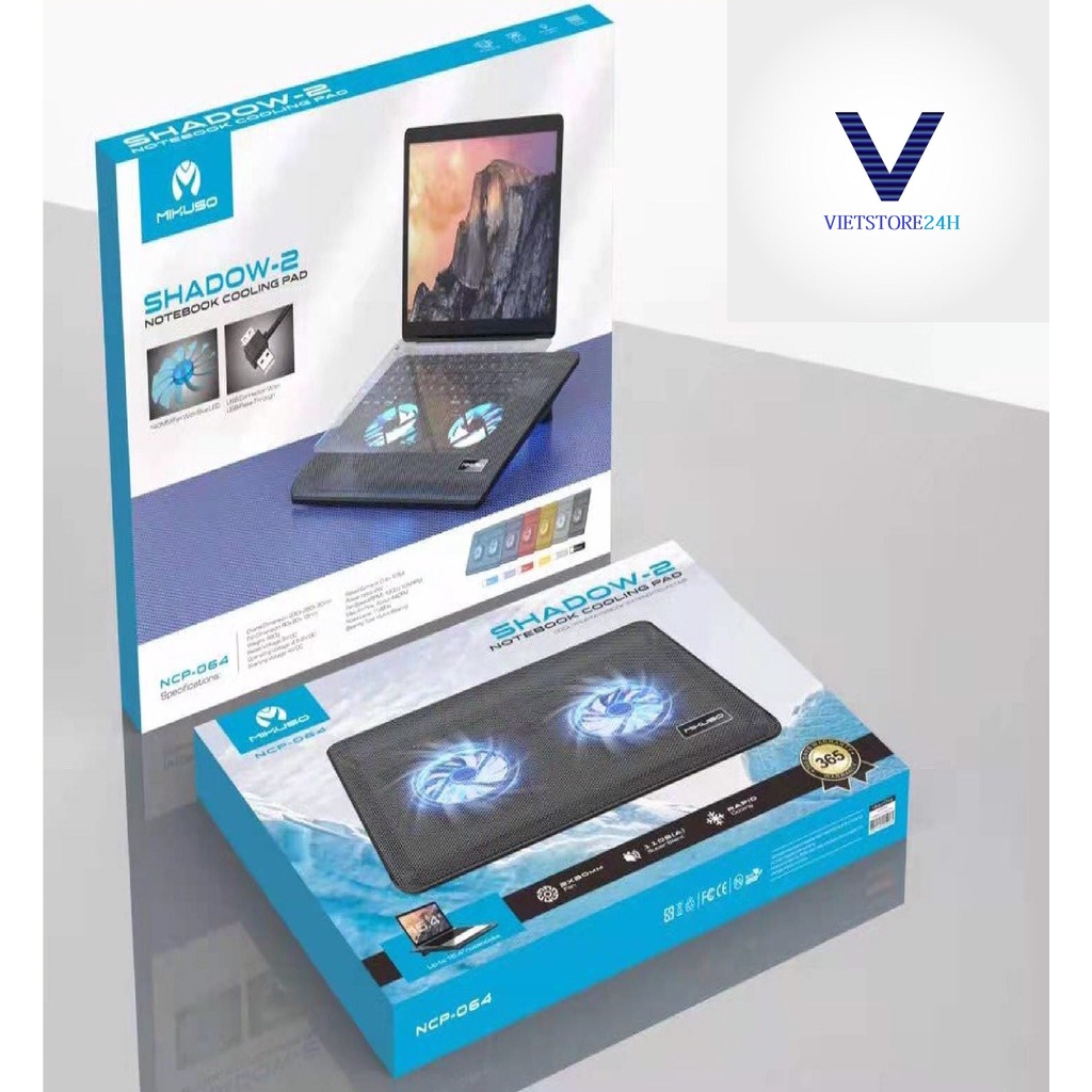 Đế tản nhiệt SHIDOW-2 có 2 Fan