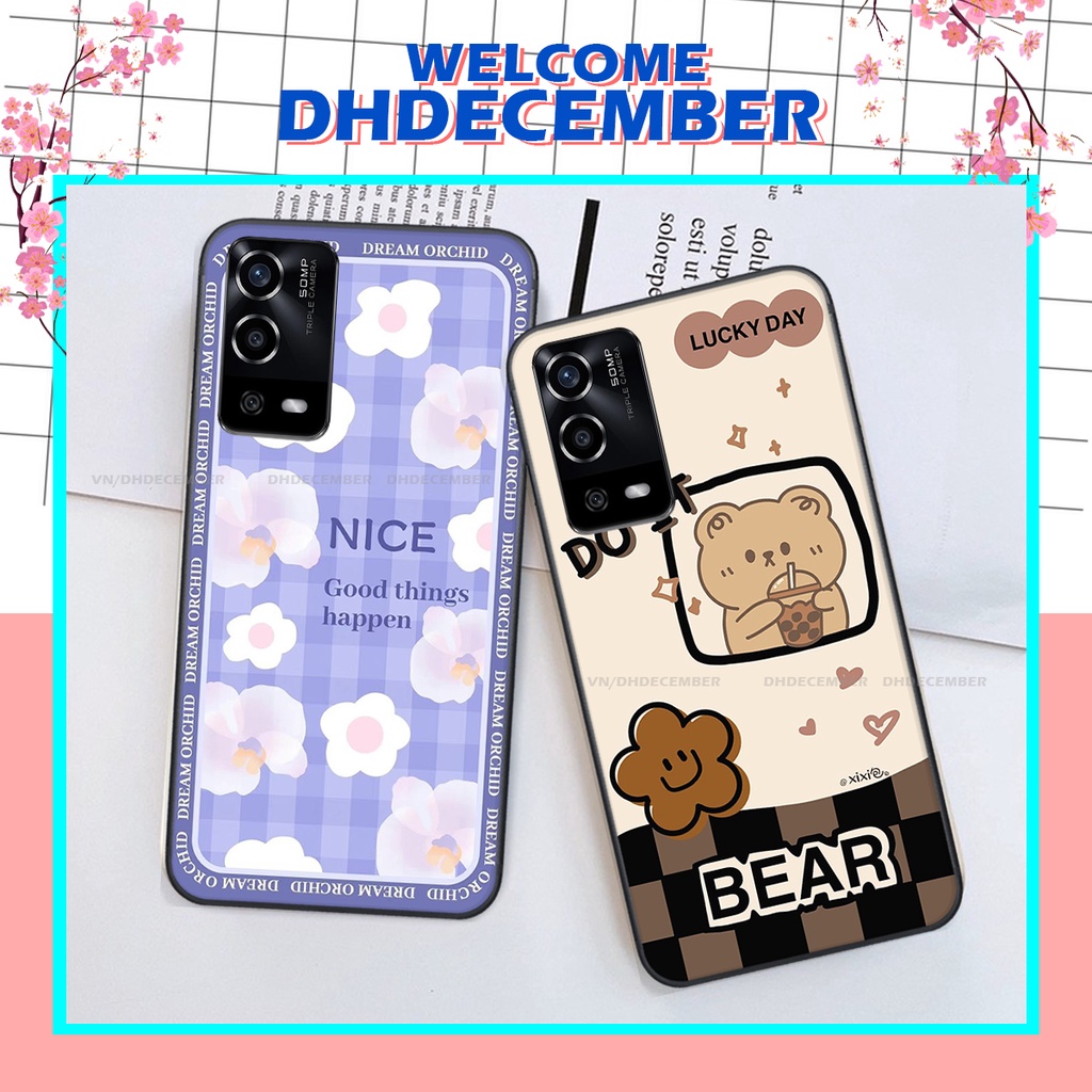 Ốp lưng Oppo A55 in hình gấu K@ws, gấu nâu, dor@emon RẺ- ĐẸP- BỀN