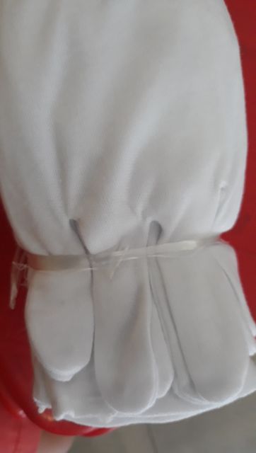 Găng tay vải trắng cotton - vải thun