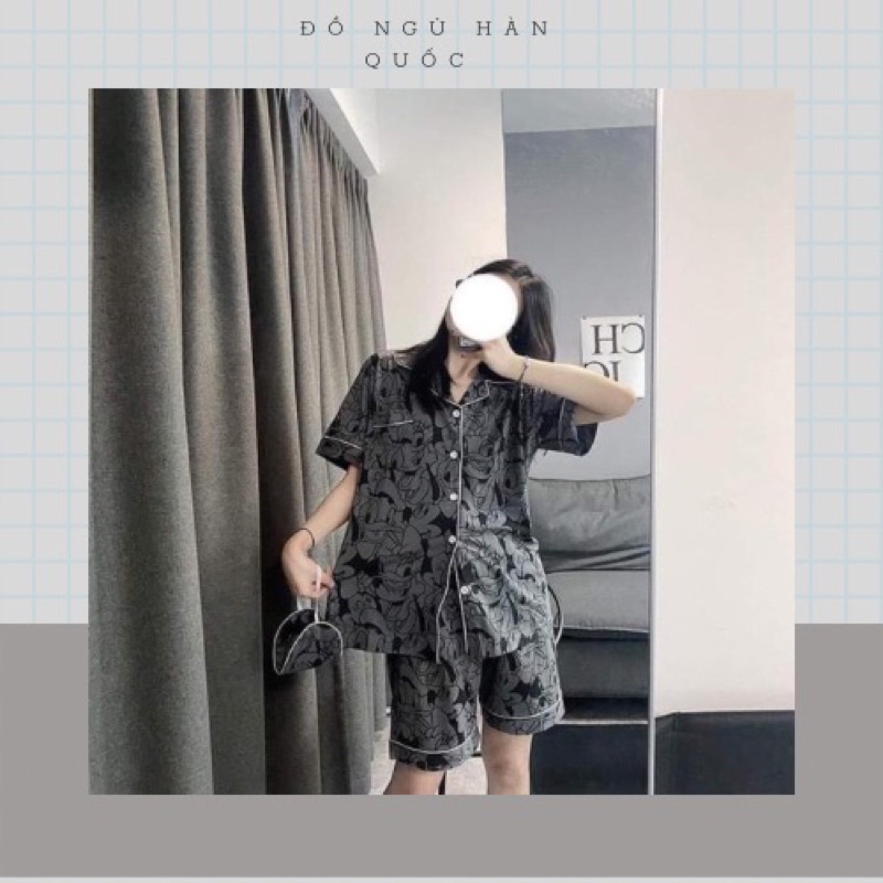 Đồ ngủ Hàn Quốc Pijama nữ, bộ đồ cộc tay họa tiết dễ thương , bộ mặc mùa hè thoáng mát
