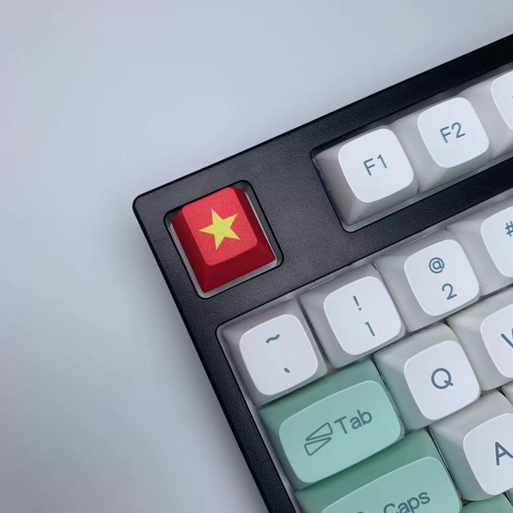 Vietnam flag keycap R4 cherry profile Bàn Phím Cơ Học DIY Phím Máy Tính R4 cherry ESC/F1-F12