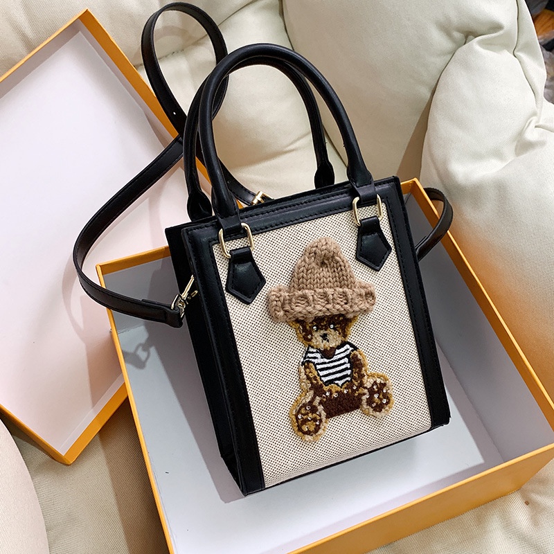 Túi vải JASMIN NOIR Hình Gấu Dễ Thương Cho Nữ